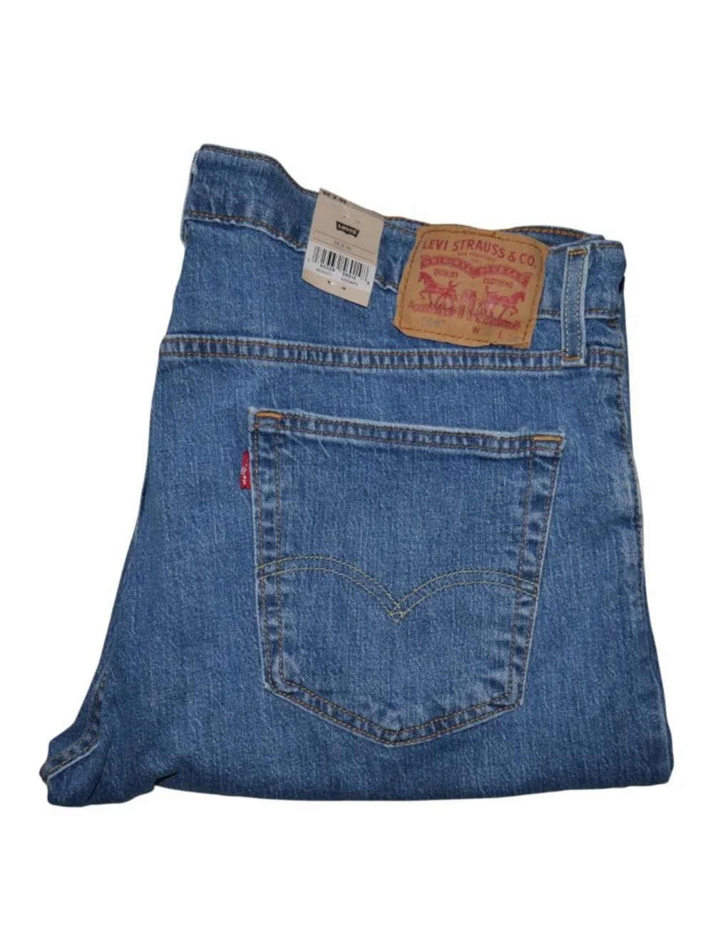 Levis 559 Men's Relaxed Fit Jeans Size 36x36 Medium Wash Stretch Denim NWT